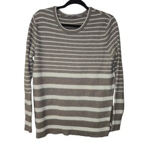 Athleta Women's XXS Kennewick Striped‎ Side Slit Sweater Oversized Pullover